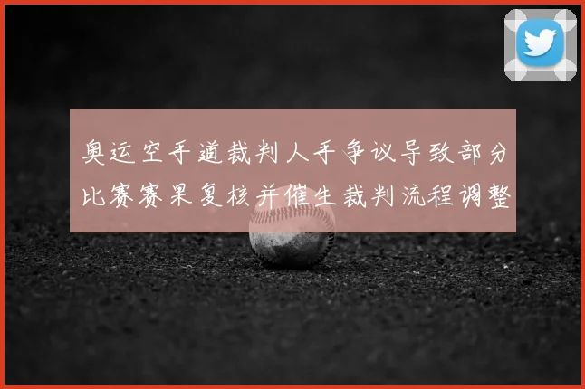 奥运空手道裁判人手争议导致部分比赛赛果复核并催生裁判流程调整